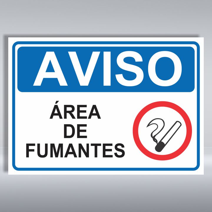 PLACA DE AVISO | ÁREA DE FUMANTES